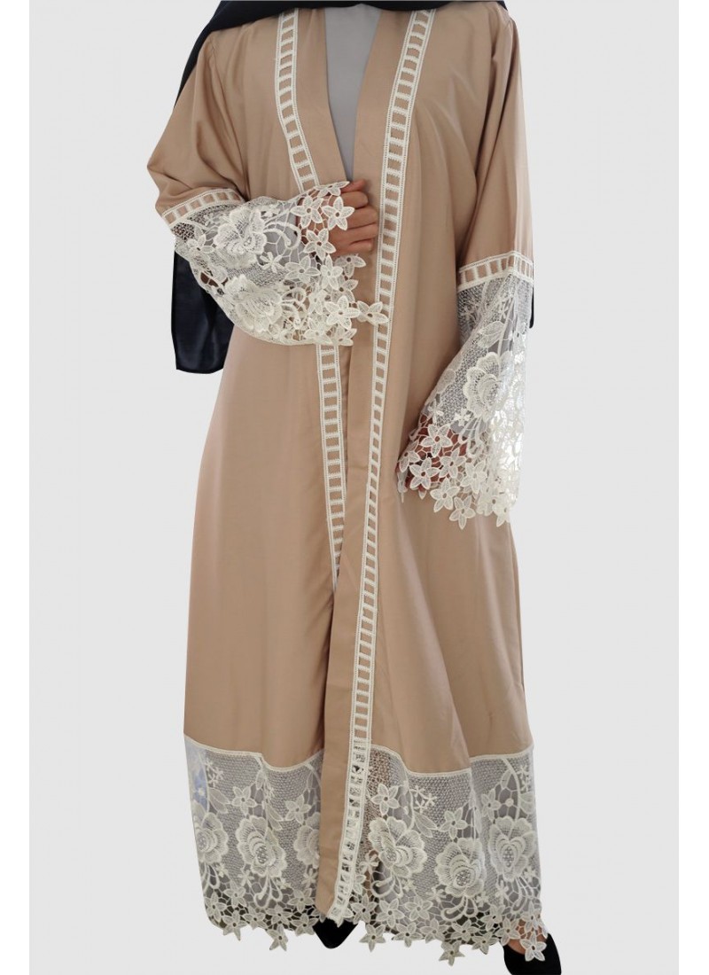 Abaya with hotsell lace design